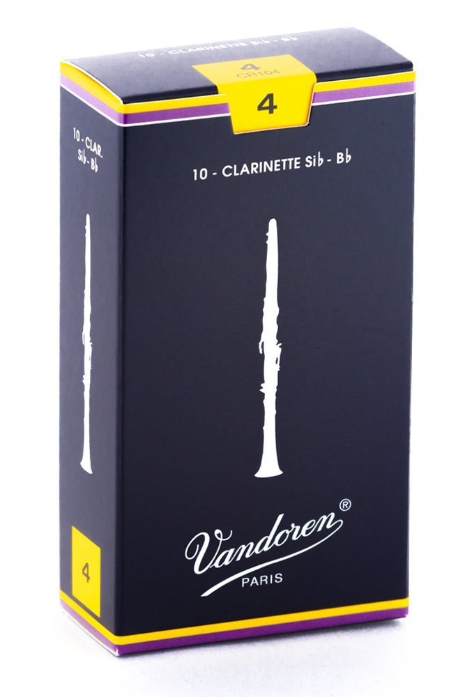 Vandoren CR104 Bb Clarinet Traditional Reeds Strength 4 (Box of 10)