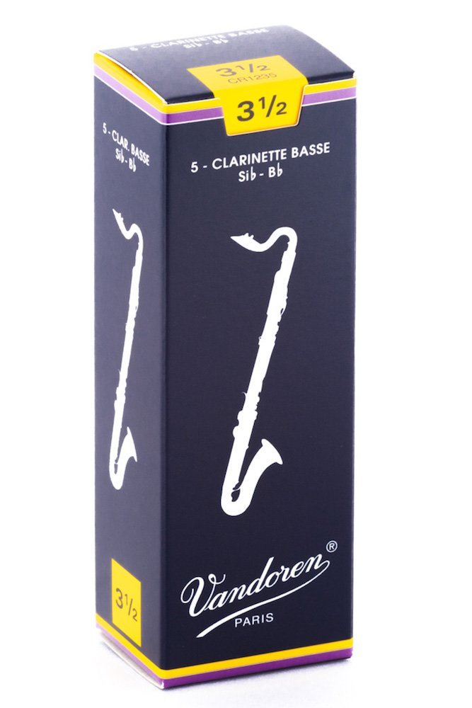 Vandoren CR1235 Bass Clarinet Traditional Reeds Force 3.5 (Box Of 5)