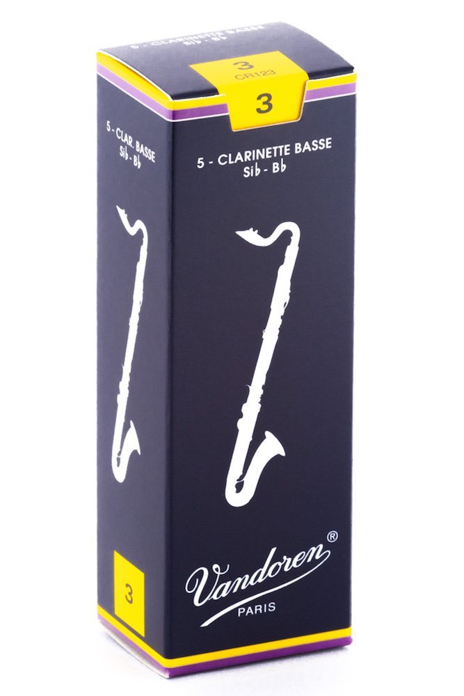 Vandoren CR123 Bass Clarinet Traditional Reeds Force 3 (Box Of 5)