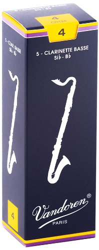 Vandoren CR124 Bass Clarinet Traditional Reeds Force 4 (Box of 5)