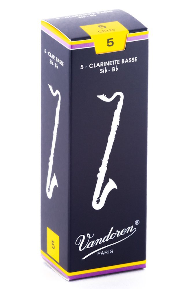 Vandoren CR125 Bass Clarinet Traditional Reeds Strength 5 (Box of 5)