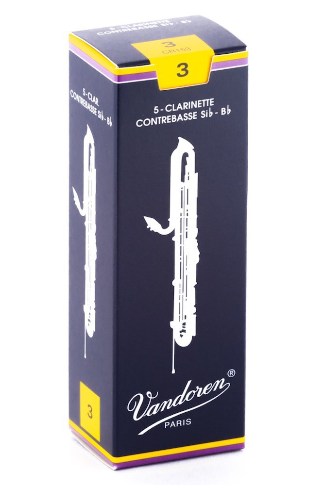 Vandoren CR153 Double bass Clarinet Traditional Reeds Force 3 (Box of 5)