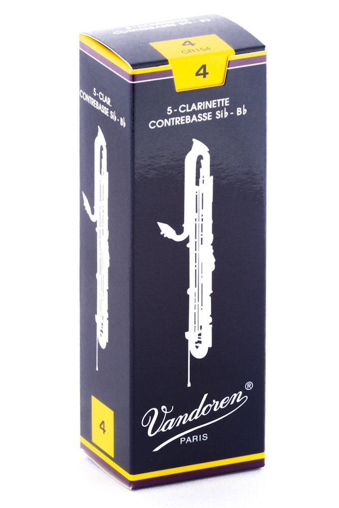 Vandoren CR154 Double Bass Clarinet Traditional Reeds Force 4 (Box of 5)