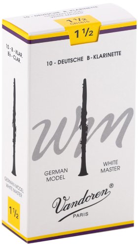 Vandoren CR1615 Bb Clarinet White Master Reeds Strength 1.5 (Box of 10)