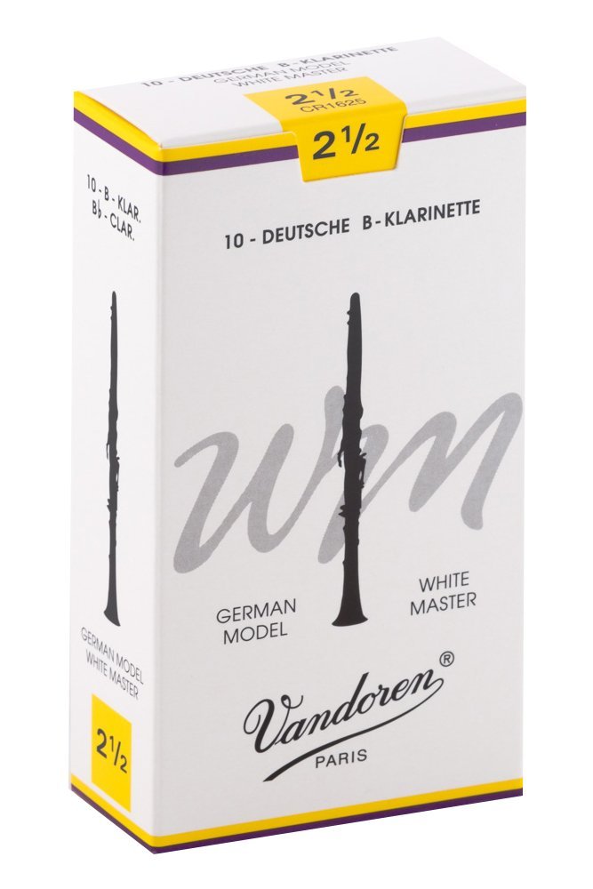 Vandoren CR1625 Bb Clarinet White Master Reeds Strength 2.5 (Box of 10)