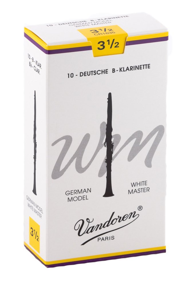 Vandoren CR1635 Bb White Clarinet Master Reeds Strength 3.5 (Box of 10)