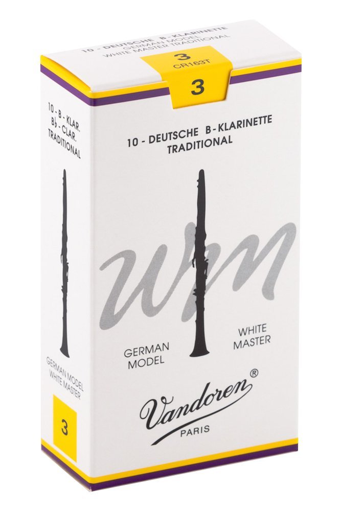 Vandoren CR163T Bb Clarinet White Master Traditional Reeds Force 3 (Box of 10)