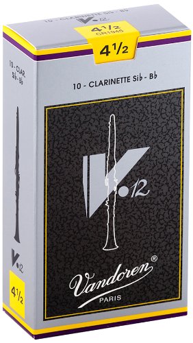 Vandoren CR1945 Bb Clarinet V.12 Strength 4.5 Reeds (Box of 10)