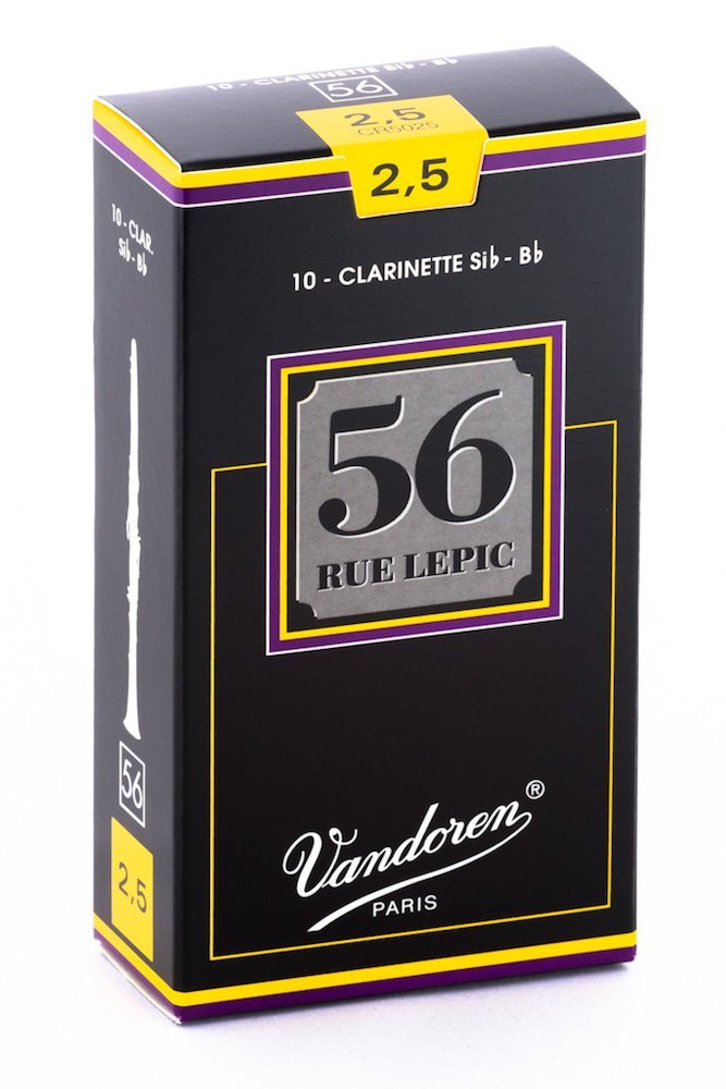 Vandoren CR5025 Bb Clarinet 56 Rue Lepic Reeds Strength 2.5 (Box of 10)