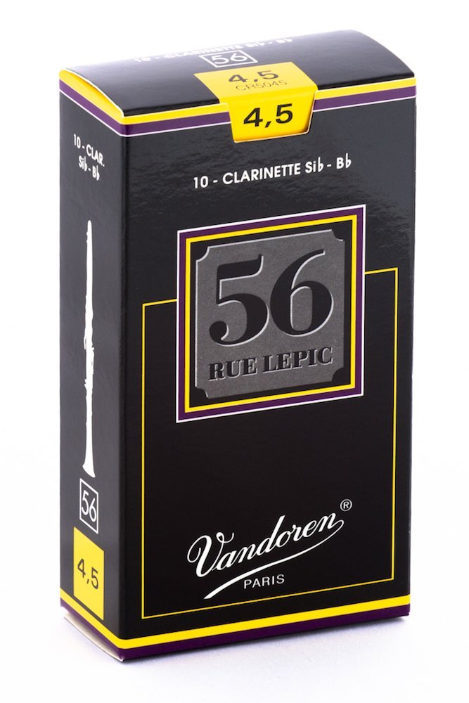 Vandoren CR5045 Bb Clarinet 56 Rue Lepic Reeds Strength 4.5 (Box of 10)