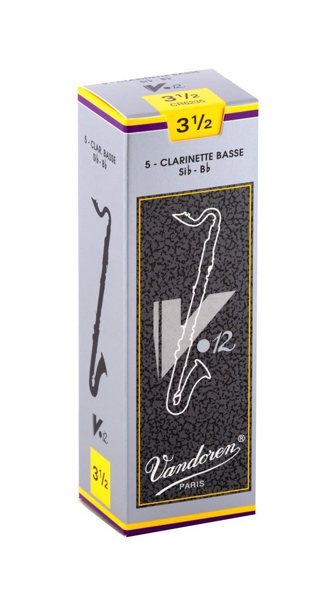 Vandoren CR6235 Bass Clarinet V 12 Reeds Strength No. 3.5 (Box Of 5)