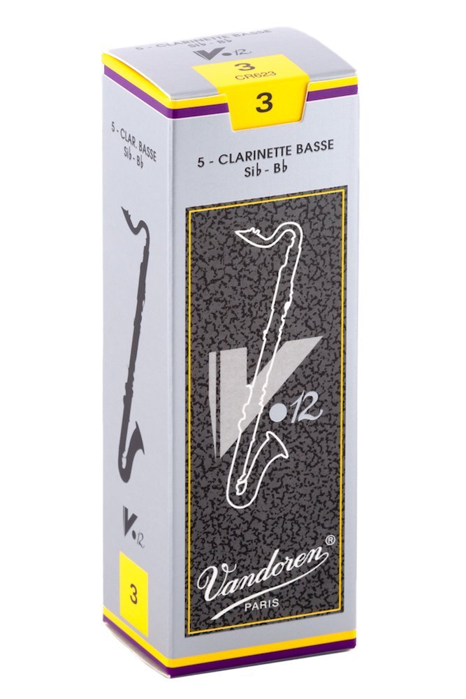 Vandoren CR623 Bass Clarinet V.12 Reeds Strength 3 (Box of 5)