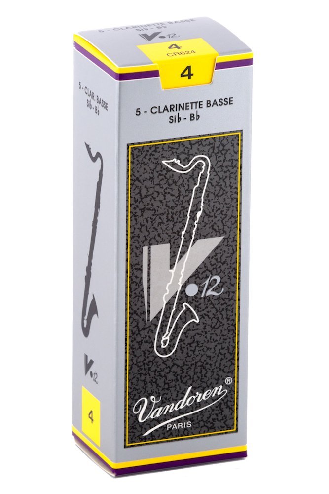 Vandoren CR624 Bass Clarinet V.12 Reeds Strength 4 (Box of 5)