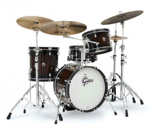 Gretsch Drums CS2-J484-WB Catalina Special Edition 4-Piece Drum Set (Walnut Burst)