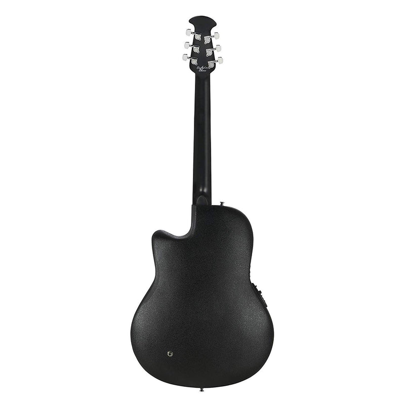 Ovation CS24L-5G Celebrity Standard Mid-Depth Acoustic- Electric Guitar - Black, Left-Handed