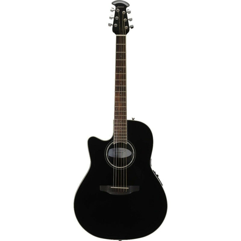 Ovation CS24L-5G Celebrity Standard Mid-Depth Acoustic- Electric Guitar - Black, Left-Handed