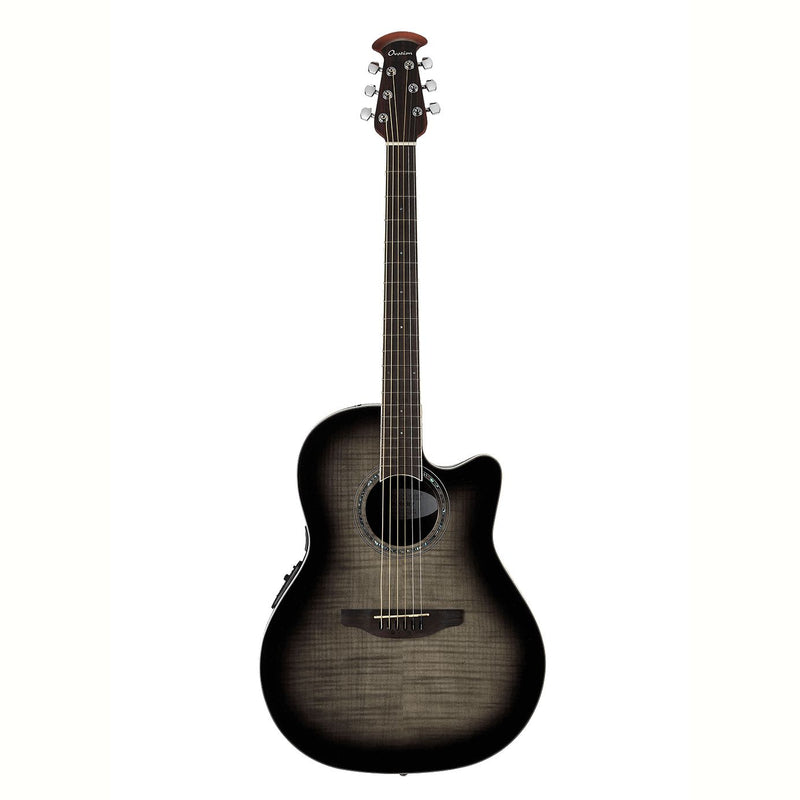 Ovation CS24P-TBBY Celebrity Standard Plus Series - Mid Depth Lyrachord Acoustic-Electric Guitar - Trans Black Flame Maple
