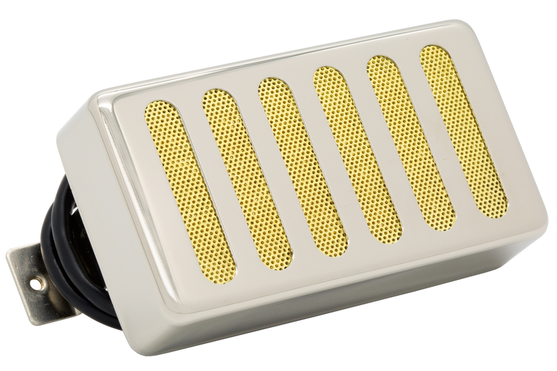Seymour Duncan 11104-01-RNRC-GM APH-1n Alnico II Pro Raw Nickel Radiator Cover over Gold Foil (Neck)