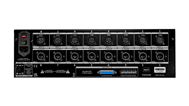 SPL Crescendo 8 Microphone Preamplifier 8-Channel With 120V Technology