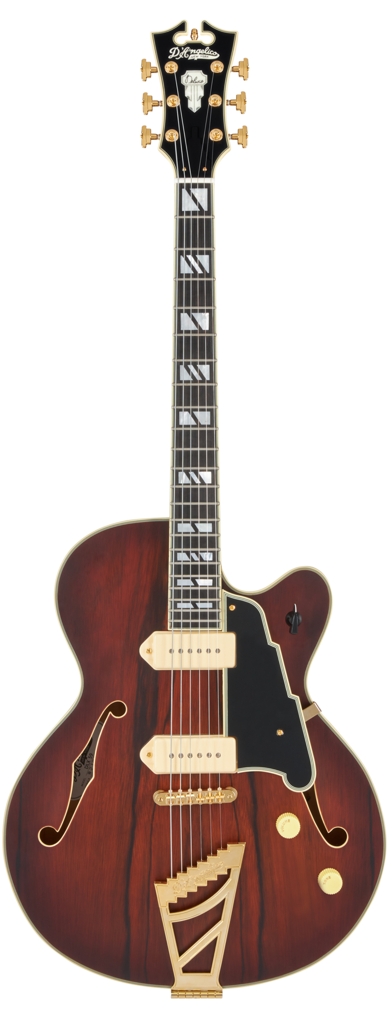 D'Angelico DELUXE 59 Hollow Body Electric Guitar (Satin Brown Burst)