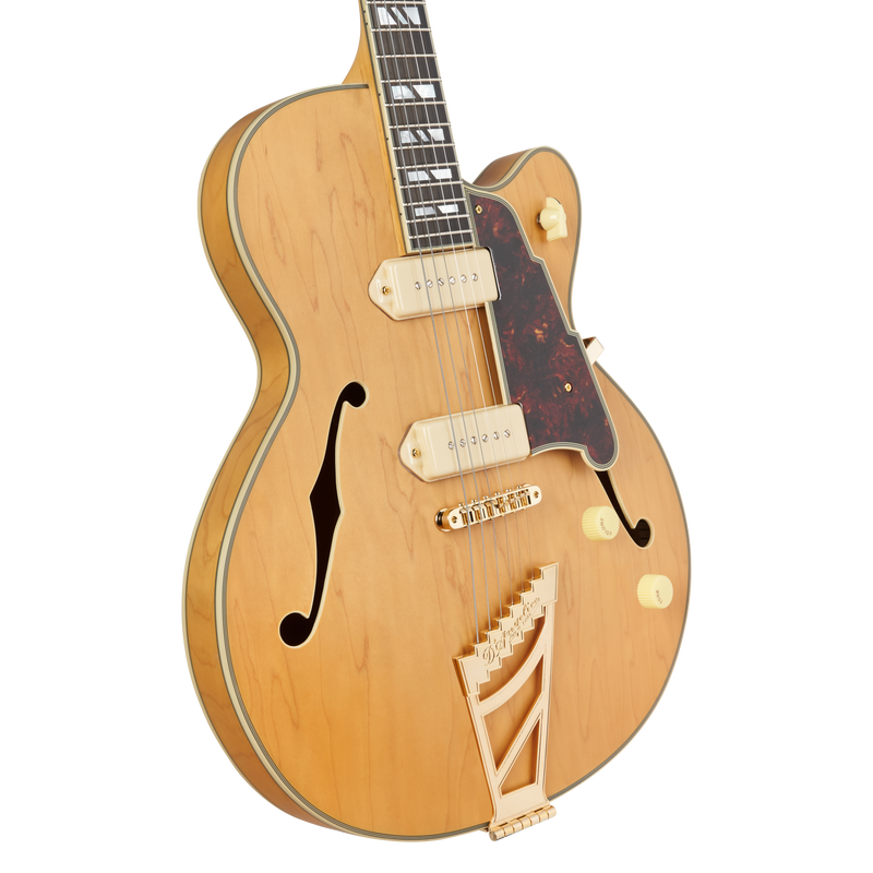 D'Angelico DELUXE 59 Series Hollow Body Electric Guitar (Satin Honey)