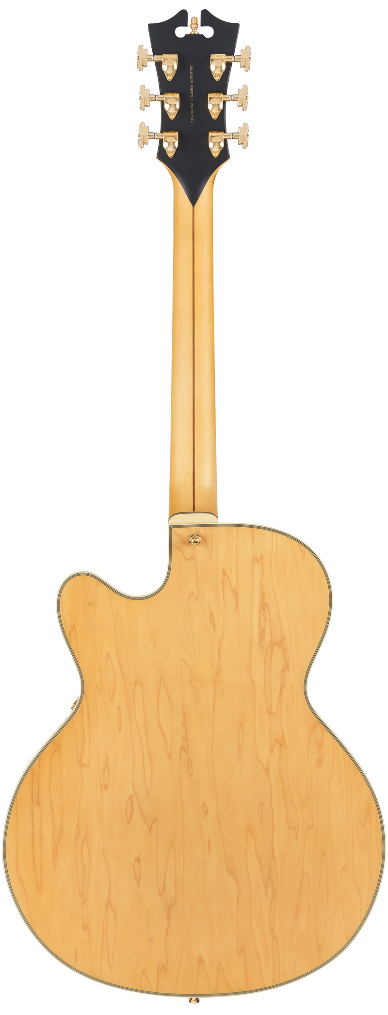 D'Angelico DAD59SHNGT Guitare électrique à corps creux (miel satiné)