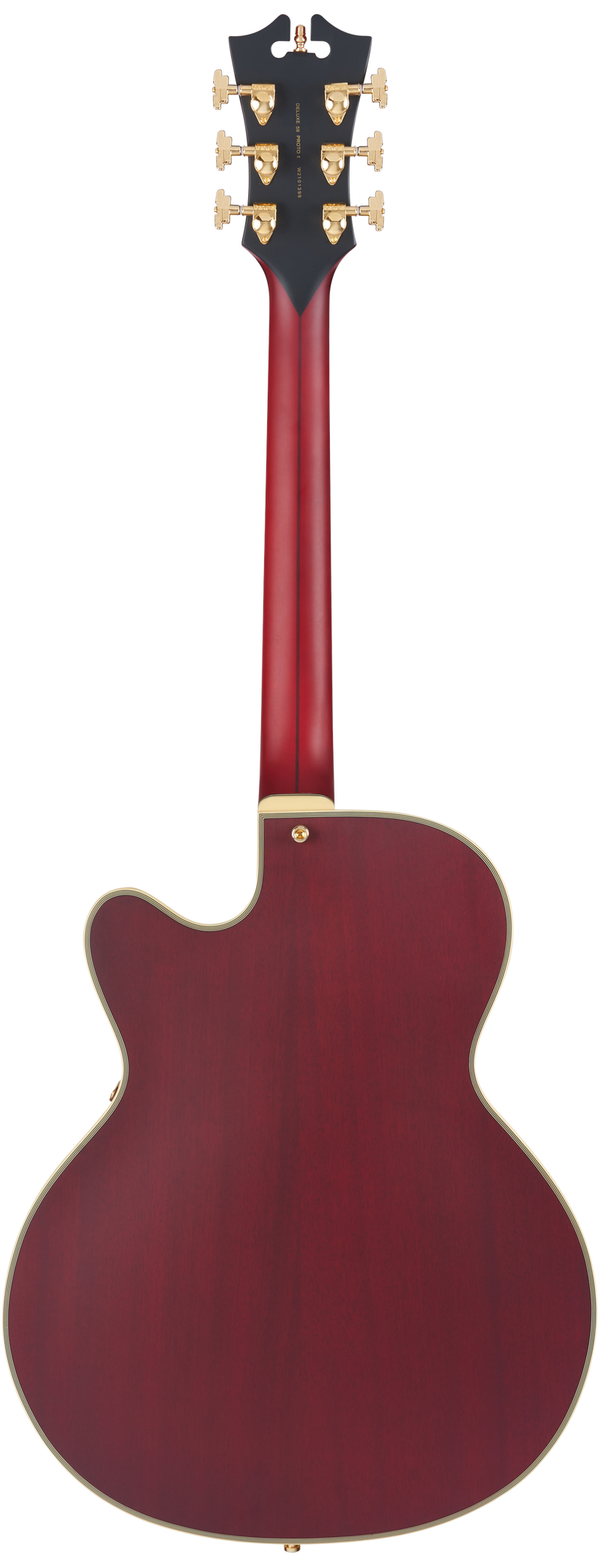 D'Angelico DELUXE 59 Series Hollow Body Electric Guitar (Satin Trans Wine)