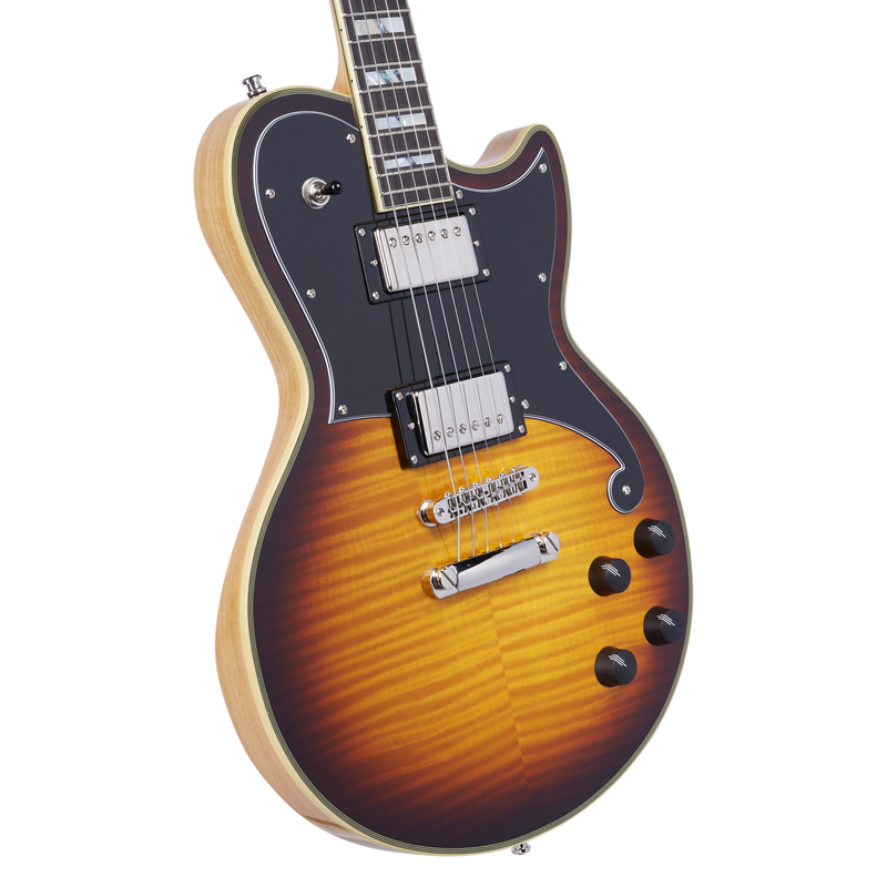 D'Angelico DELUXE ATLANTIC Series Electric Guitar (Vintage Sunburst)