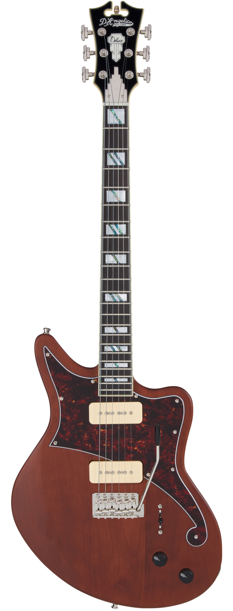 D'Angelico DELUXE BEDFORD Series Electric Guitar (Matte Walnut)