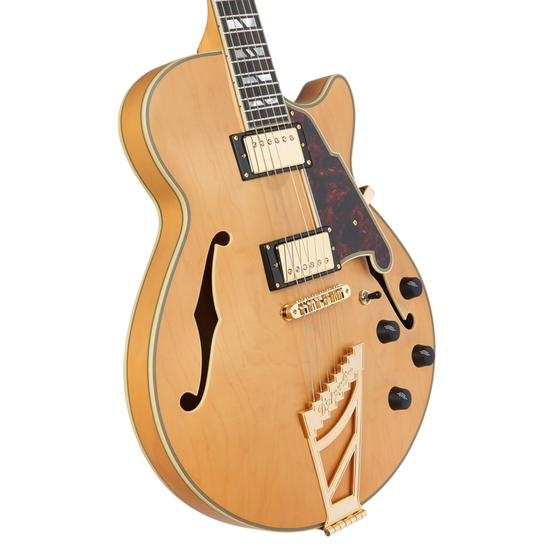 D'Angelico DELUXE SS Semi Hollow-Body Electric Guitar (Satin Honey)