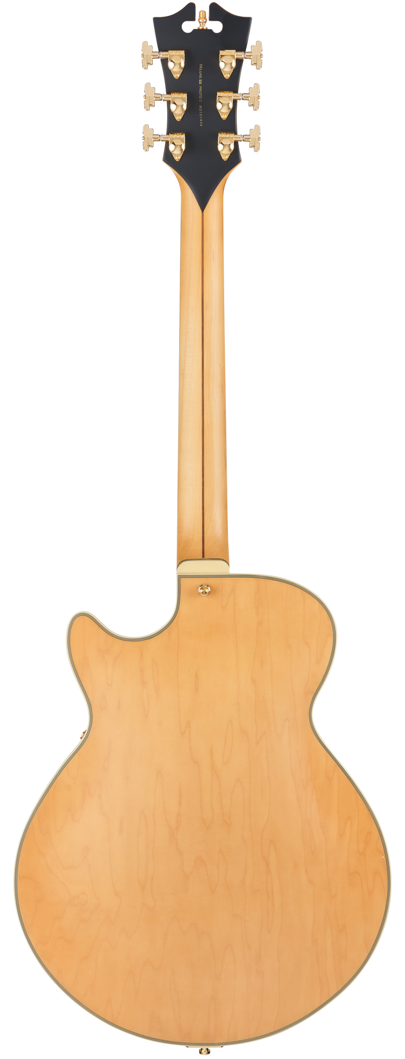 D'Angelico DADSSSHNGT Deluxe SS Guitare électrique semi-creuse (miel satiné)