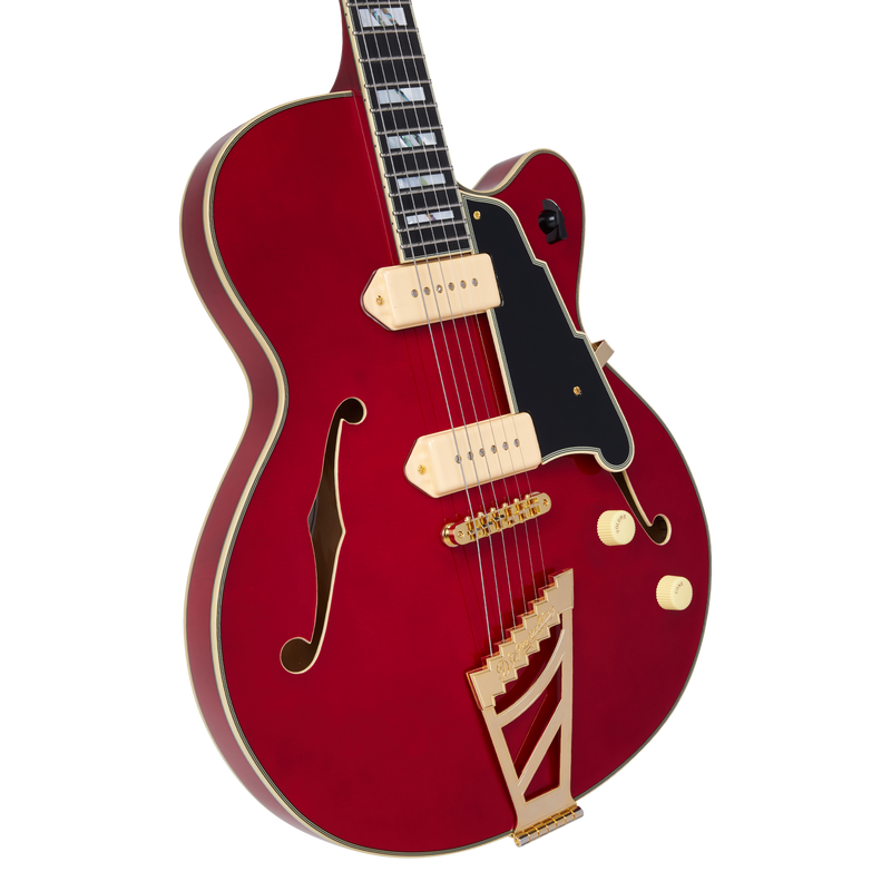 D'Angelico EXCEL 59 Series Hollow Body Electric Guitar (Trans Cherry)