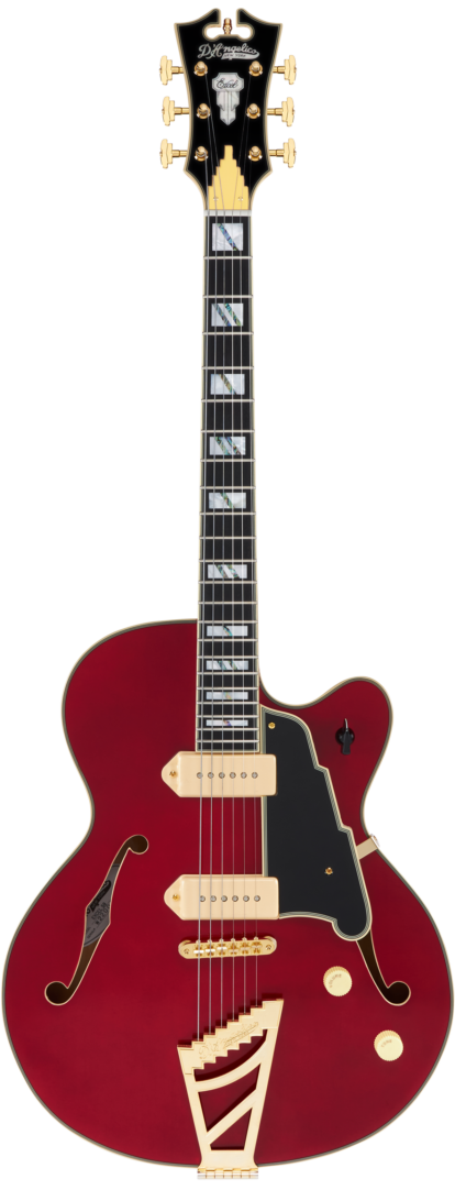 D'Angelico EXCEL 59 Series Hollow Body Electric Guitar (Trans Cherry)
