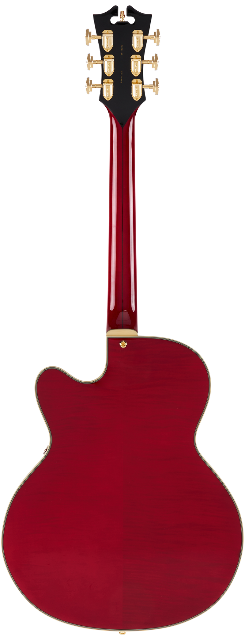 D'Angelico DAE59TCHGT Guitare électrique à corps creux (Trans Cherry)