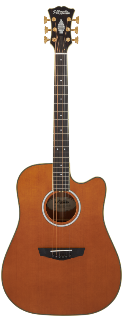 D'Angelico EXCEL BOWERY Series Acoustic Electric Guitar (Vintage Natural)