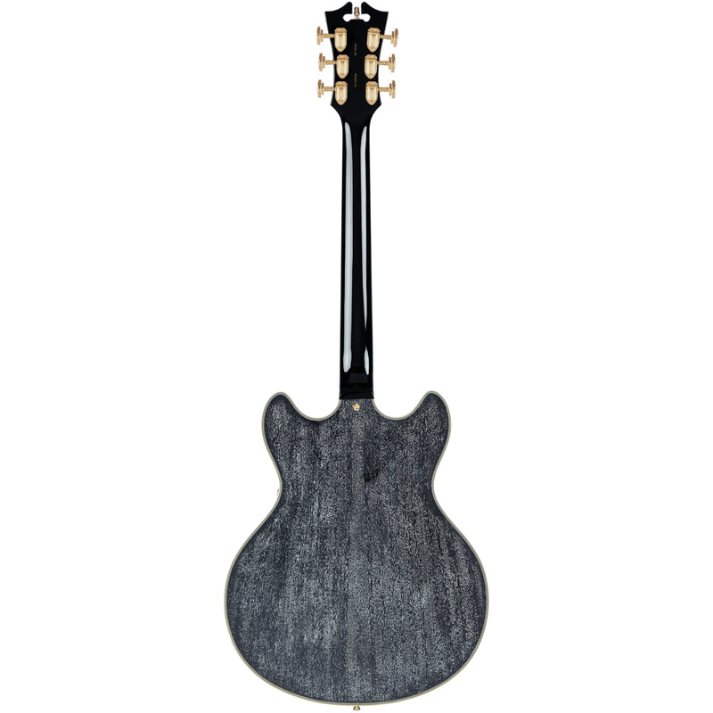 D'Angelico DAEDCBDGS Guitare électrique semi-creuse (Black Dog)