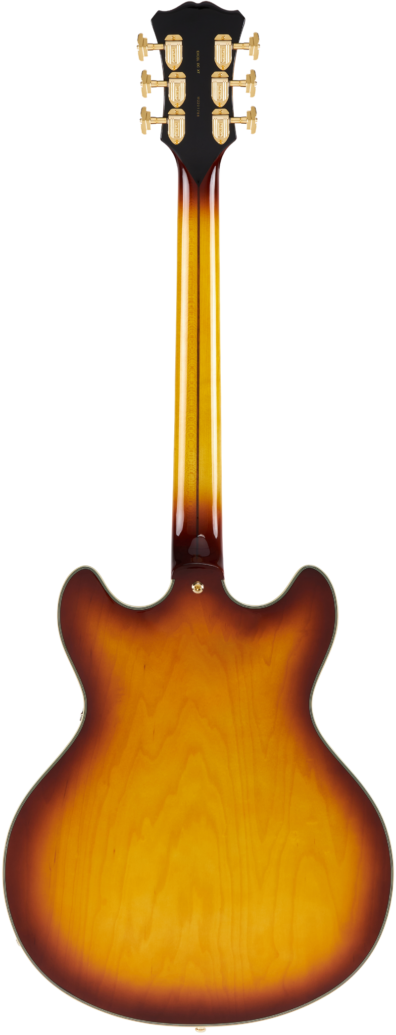 D'Angelico DAEDCXTQITBGS Guitare électrique semi-creuse (Couette Iced Tea Burst)