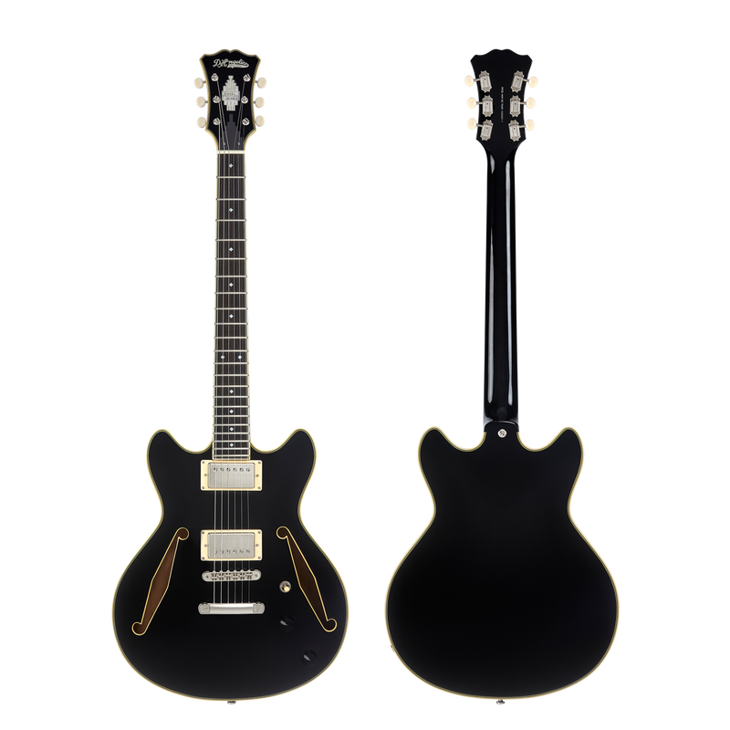 D'Angelico DAEMDCTSBKSNS Guitare électrique semi-creuse (noir)