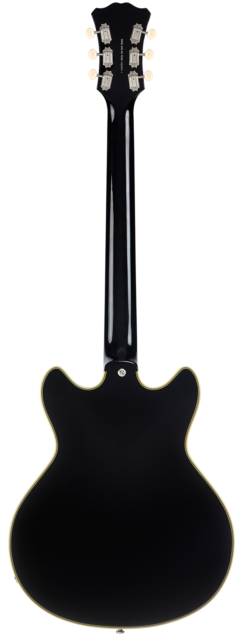 D'Angelico DAEMDCTSBKSNS Guitare électrique semi-creuse (noir)