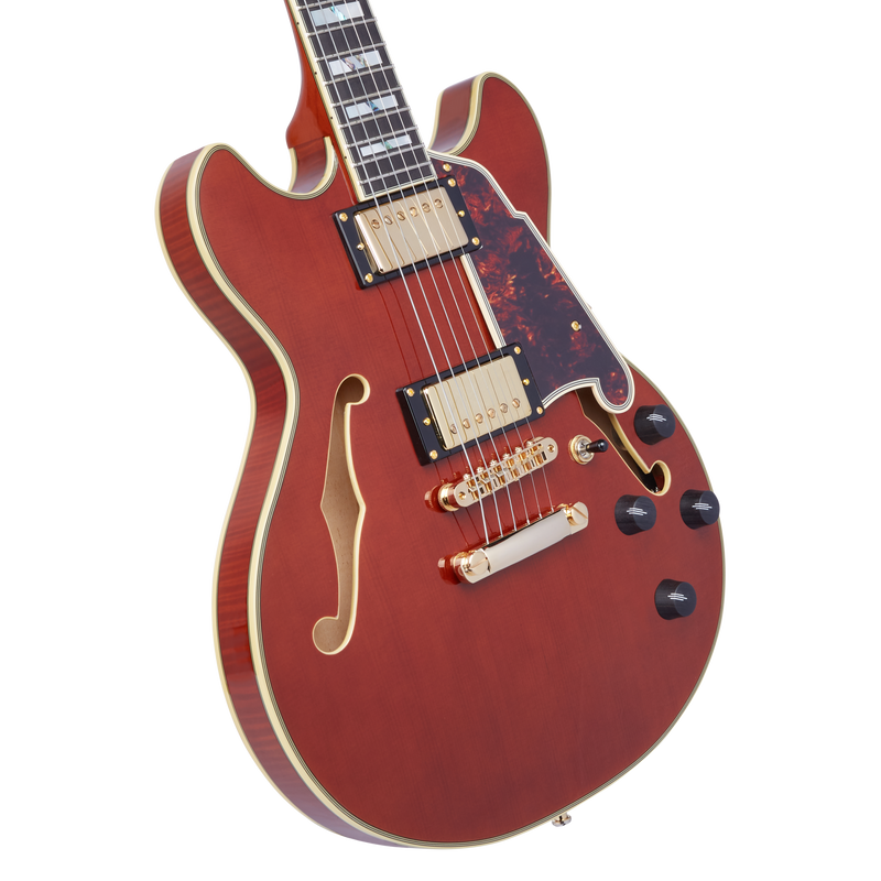 D'Angelico EXCEL MINI DC Series Semi Hollow-Body Electric Guitar (Viola)