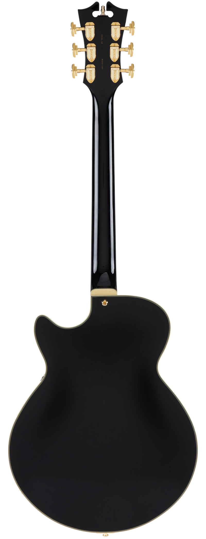 D'Angelico DAESSSBBKGT Guitare électrique semi-creuse (noir massif)