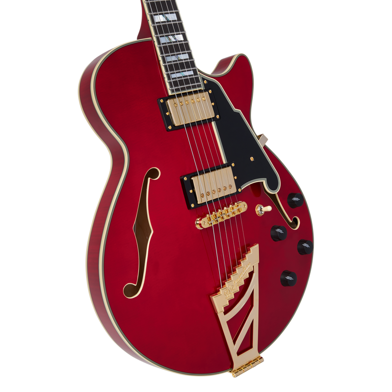 D'Angelico EXCEL SS Series Semi Hollow-Body Electric Guitar (Trans Cherry)