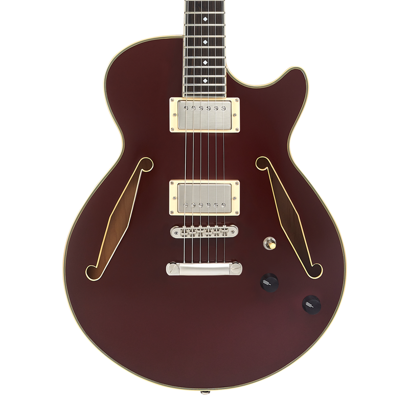 D'Angelico EXCEL TOUR Series Semi Hollow-Body Electric Guitar (Solid Wine)