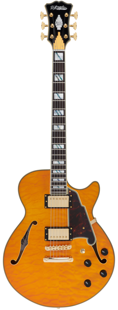 D'Angelico EXCEL SS XT Series Semi Hollow-Body Electric Guitar (Vintage Natural Quilt)