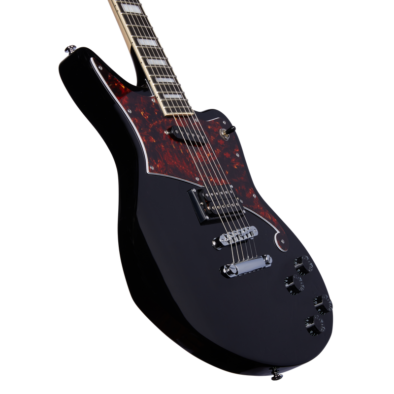 D'Angelico DAPBEDSBKCS PREMIER BEDFORD Série Offset Solid Body avec micros Seymour Duncan Guitare électrique - Noir