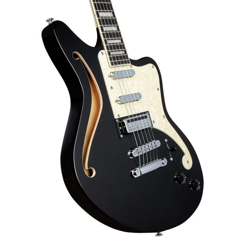 D'Angelico BEDFORD SH Semi Hollow-Body Electric Guitar (Black Flake)