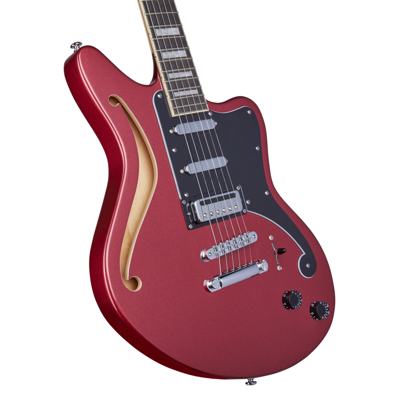 D'Angelico DAPBEDSHOXBCS Guitare électrique semi-creuse (Oxblood)