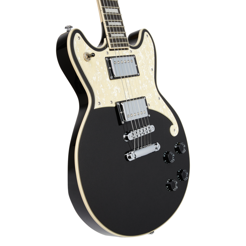 D'Angelico PREMIER BRIGHTON Series Electric Guitar (Black Flake)