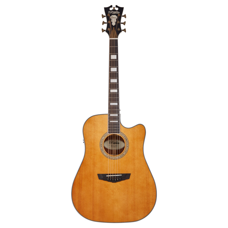D'Angelico PREMIER BOWERY Series Acoustic Electric Guitar (Vintage Natural)