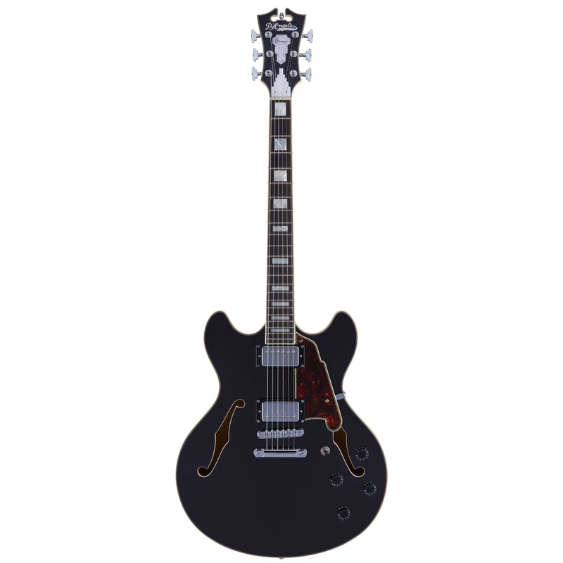 D'Angelico DAPDCBLFCS Guitare électrique semi-creuse (Flake noir)